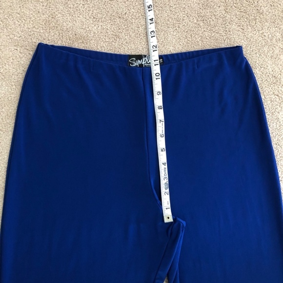 Sympli Blue Pull On Elastic Waist Pants Size 10 - Picture 10 of 10